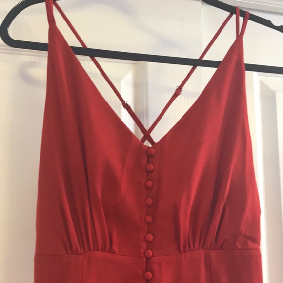 SALE *BUY2/GET1* Rust color button up Midi Vici dress - Picture 3 of 8